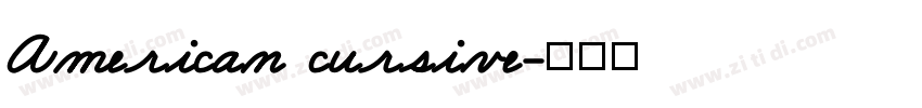 American cursive字体转换